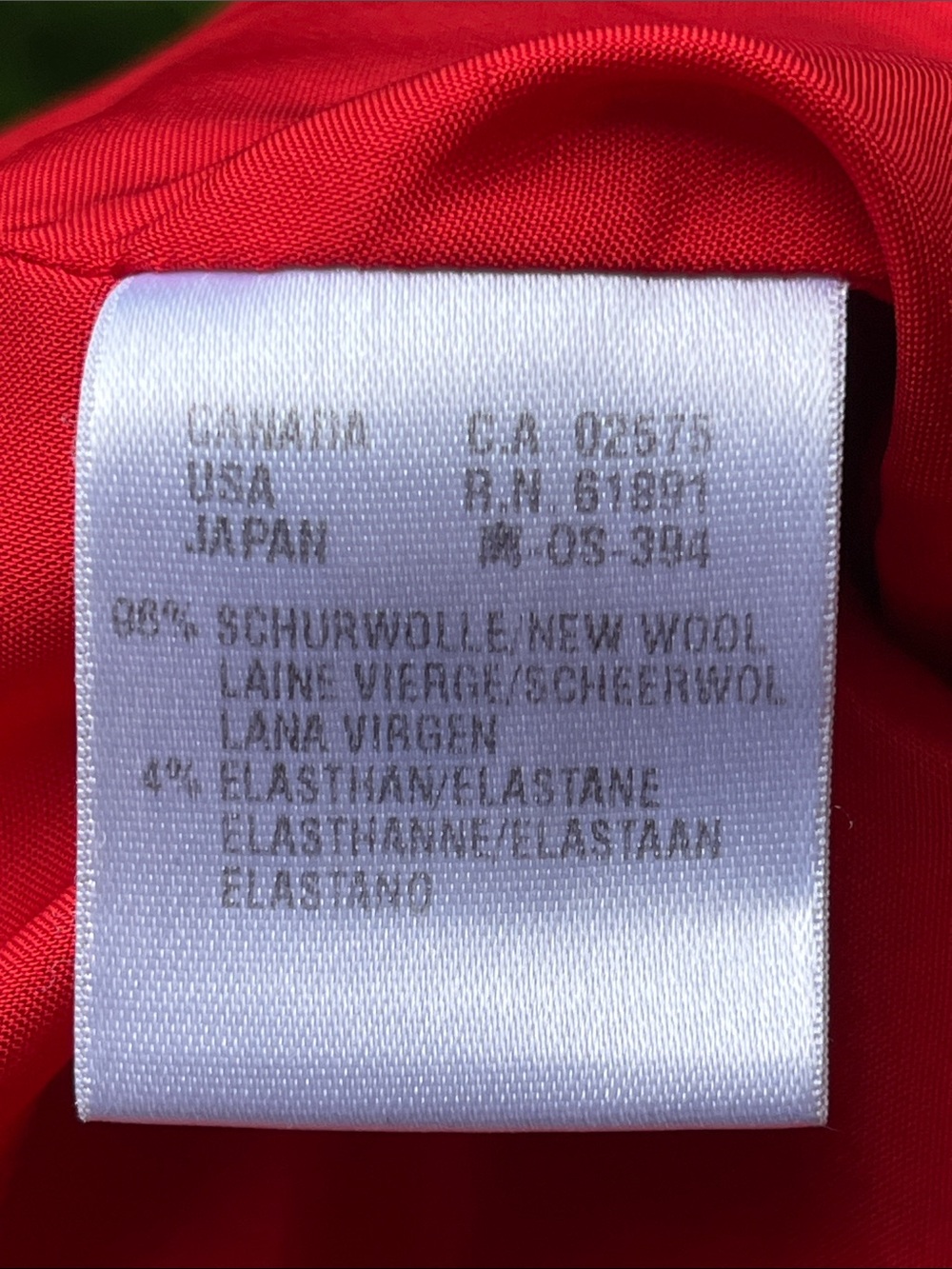Escada Vibrant Red Notched-Collar Button Front Blazer - Picture 7 of 7